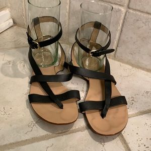 Splendid black strappy flat sandals